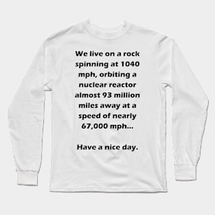 We Live On A Rock (Imperial) - Dark Text Long Sleeve T-Shirt